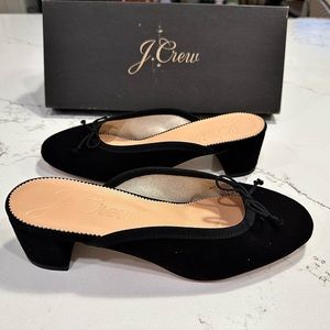 NWT J. Crew Kate Suede Mules in Black